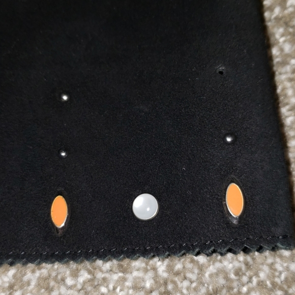 Sandro Colorado Studded Suede Skirt sz L 3 Black - Picture 5 of 6